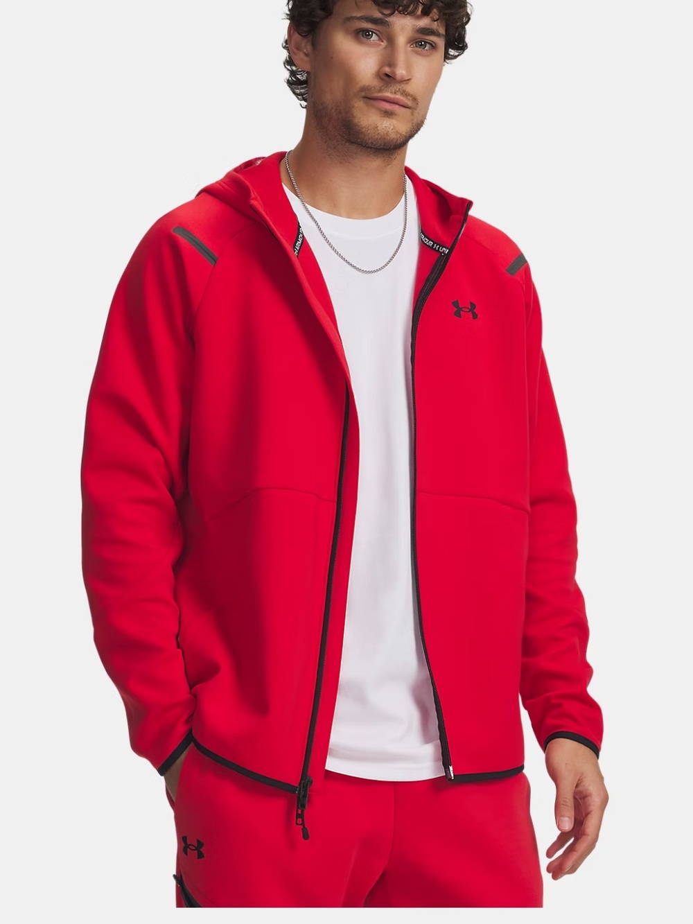 Under Armour Men’s Red Full-Zip Hooded Sweatshirt